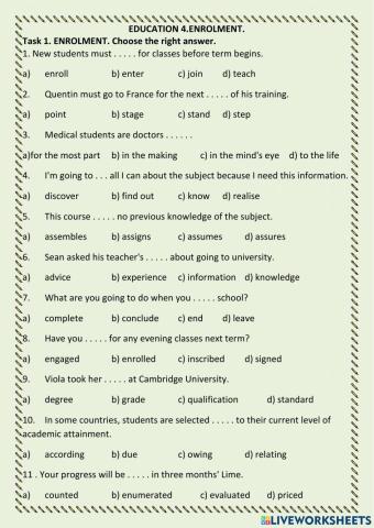 Education. Enrolment.