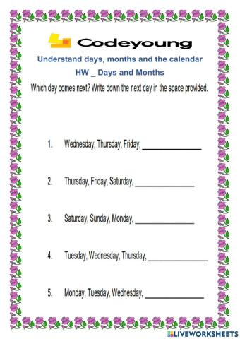 Days and Months