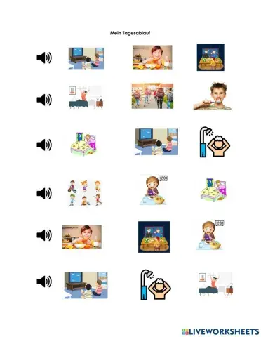 Tagesablauf-Hörenverstehen