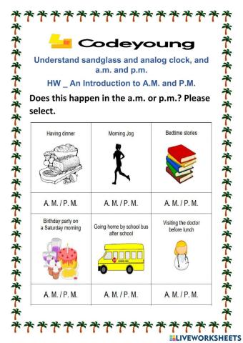 An Introduction to A.M. and P.M.