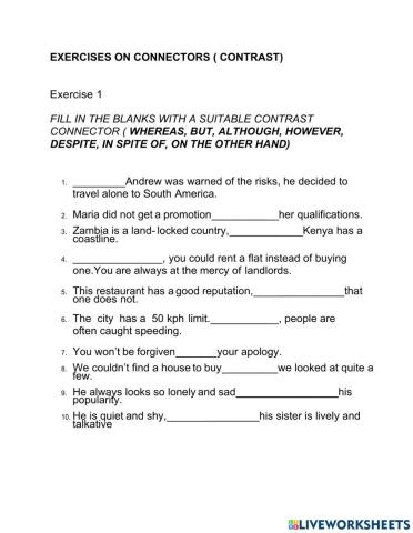 Connectors of Contrast