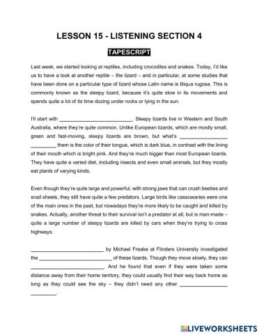 L15 - Listening - Dictation