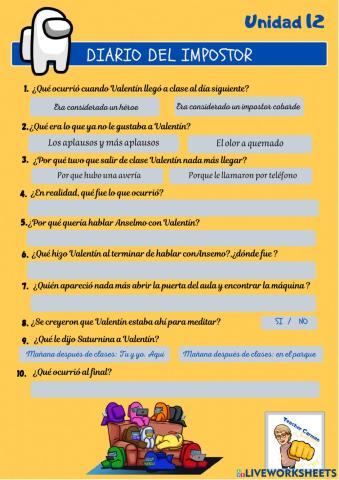 Diario de un impostor. 12