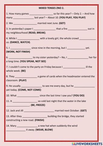 Mixed tenses 2