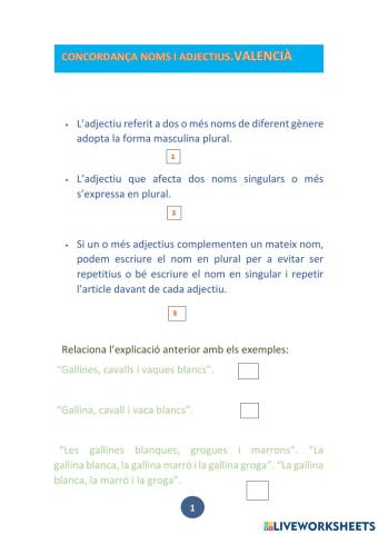 Concordança nom i adjectiu