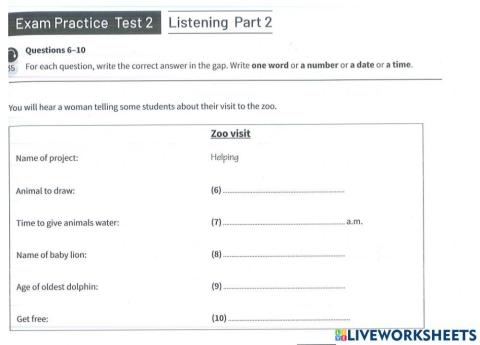 KET A2-Listening Practice Test 2