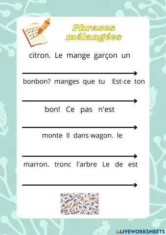 Phrases mélangées