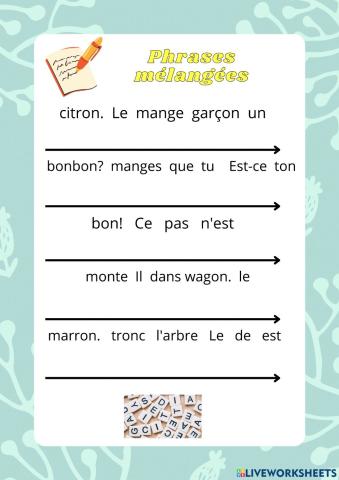 Phrases mélangées