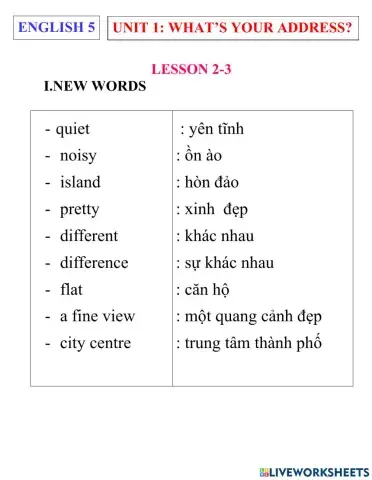 English5- unit 1- lesson 2-3