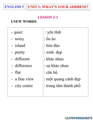 English5- unit 1- lesson 2-3