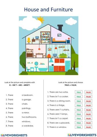 In the house: rooms and furniture