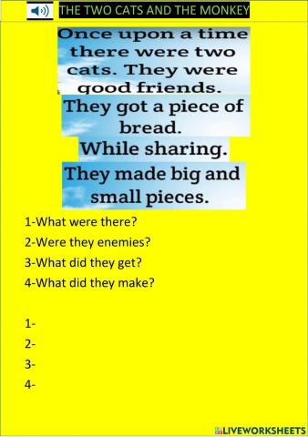 The two cats and the monkey