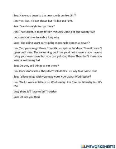 KET 4-TEST 1-PART 3-sCRIPT