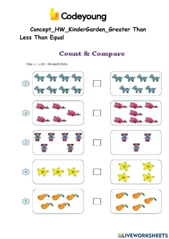 Greater than less than equal to