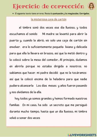 Ejercicio de corrección.