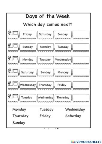Days of the week