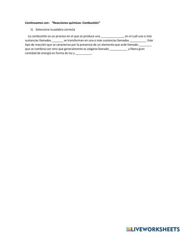 Reacciones químicas