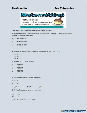 Examen matemáticas