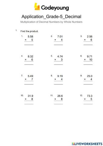 Content-CW-Multiplication of Decimal Numbers by Whole Numbers Part 1