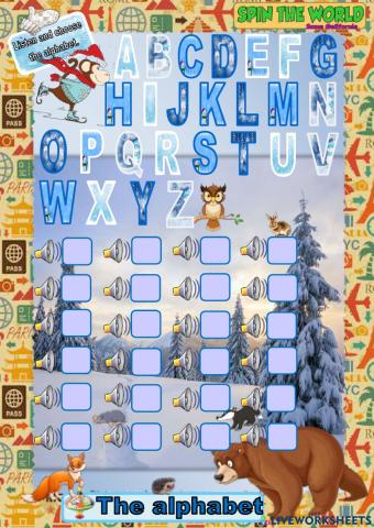 Winter alphabet