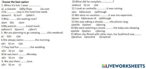 Pre-intermediate revision