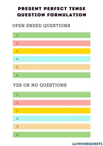 Present Perfect Interrogative