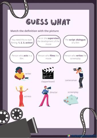 Guess what - cinema vocabulary