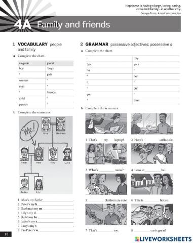 Starter - 4A - Family and friends