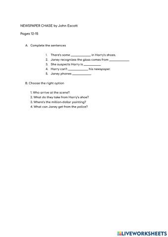 Story: Newspaper Chase (Pages 12-15)