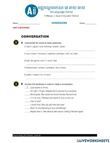 WL2 4th Edition-Unit3-HW1