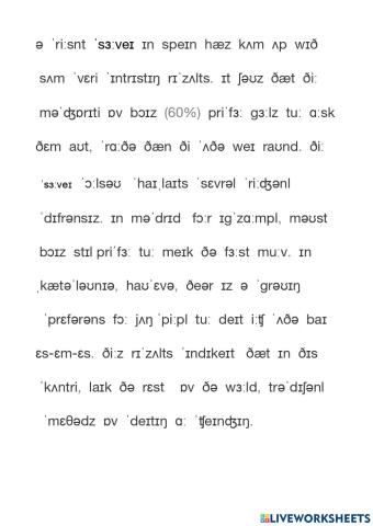 Text in phonetics to transcribe
