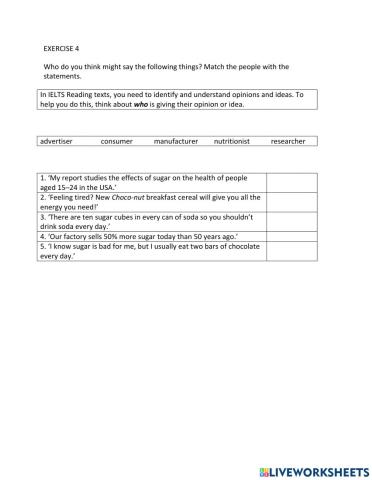 IE1, Unit 1, Reading, Exercise 4