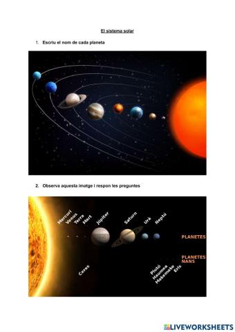 Els planetes del sistema solar