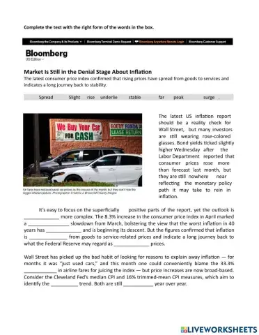 Financial Vocabulary Practice