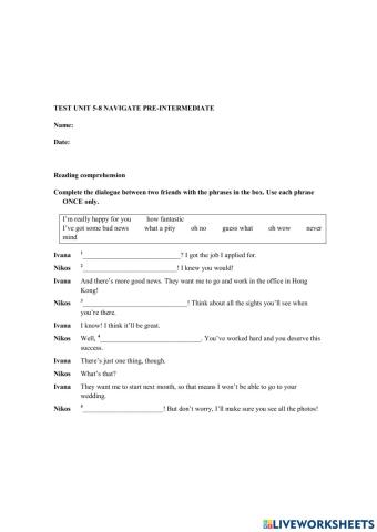 Test mid term Navigate