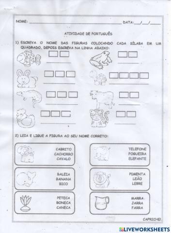 Atidade de Portugues