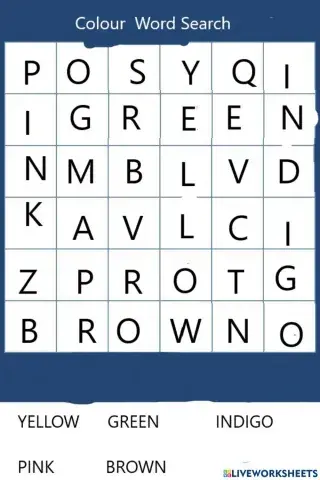 Colour word search