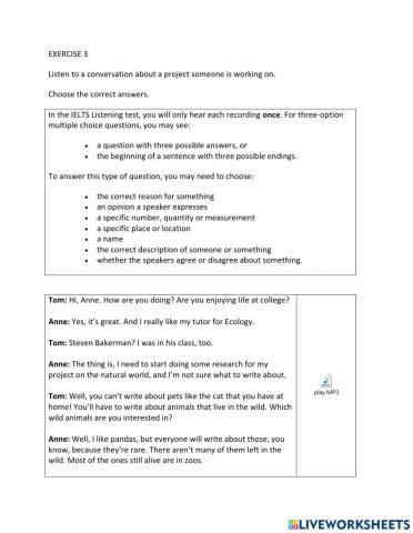 IE1, Unit 1, Listening, Exercise 3