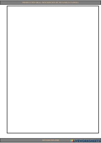 Speaking 19: Descripción de una familia famosa