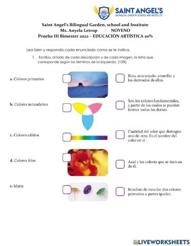 Prueba de Artística 9no