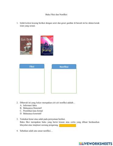 Buku Fiksi dan Non Fiksi