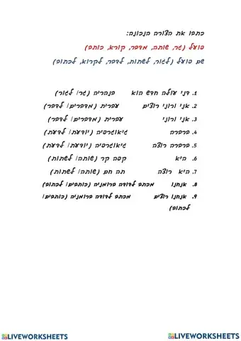 פועל או שם הפועל