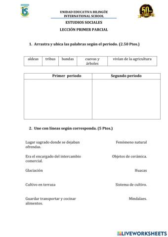 Lección primEr parcial