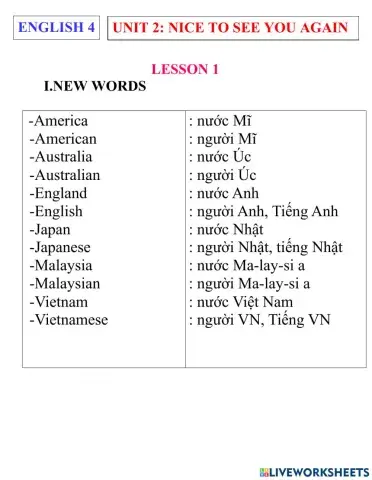 English 4- unit 2- lesson 2