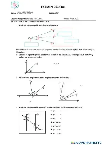 Ángulos y rectas paralelas