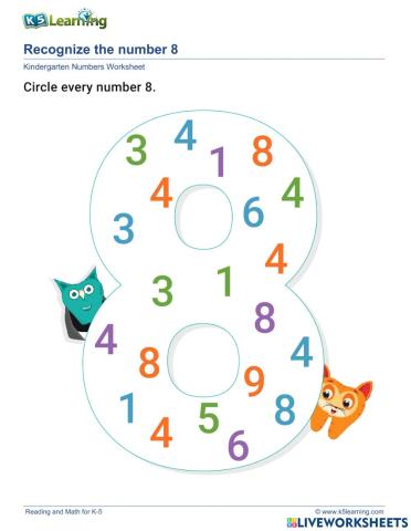 Recognize the number 8