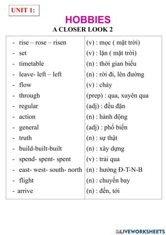 English 7- unit 1- a closer look 2