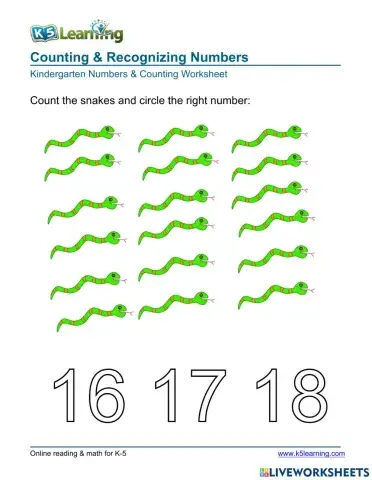 Counting & Recognizing Numbers