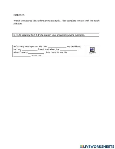 IE1,Unit 1, Speaking, Exercise 5