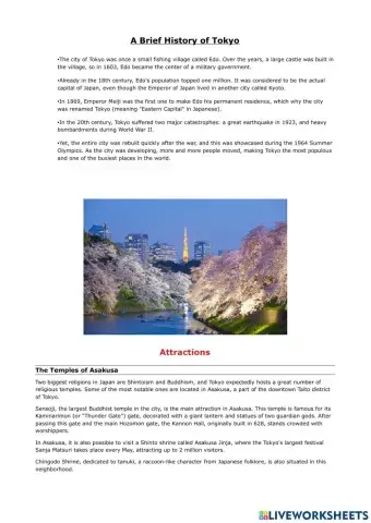 Tokyo - reading B1 - B2